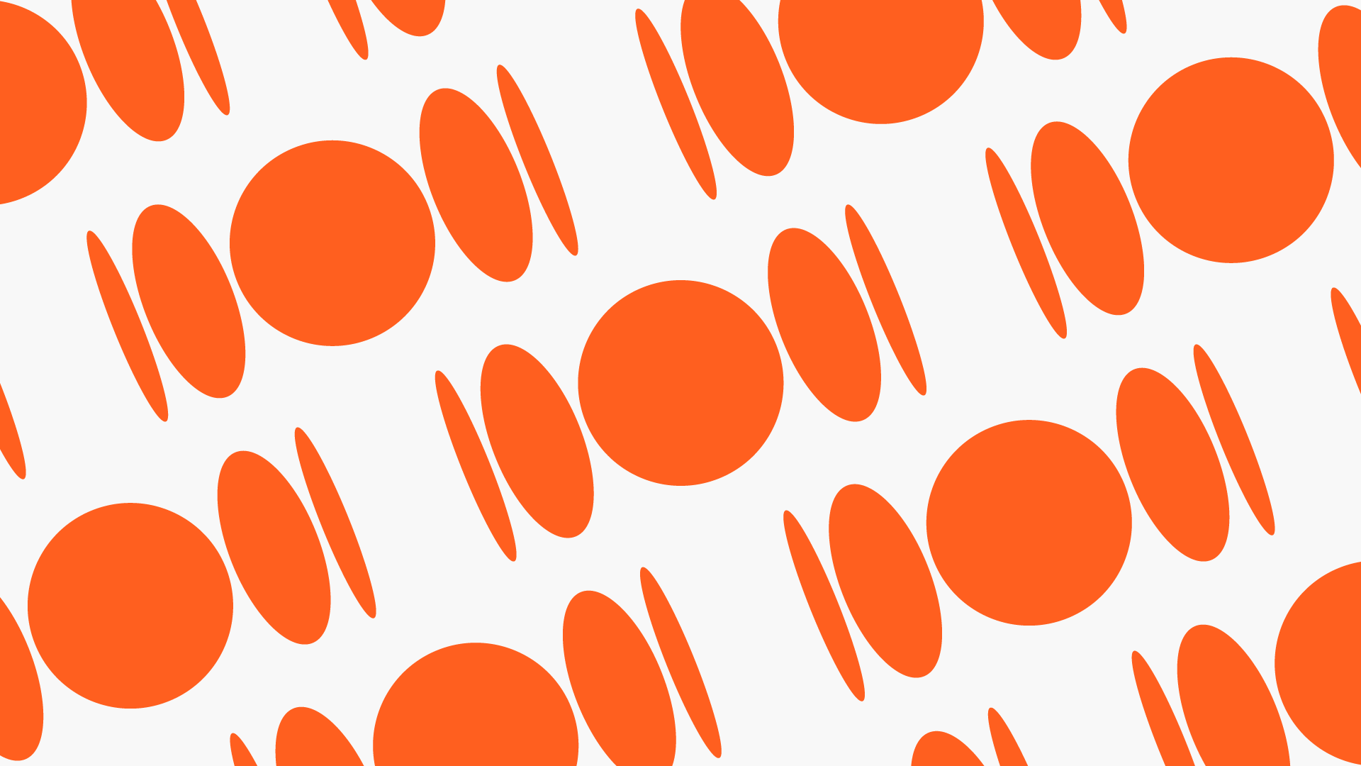 Orange circles changing in size