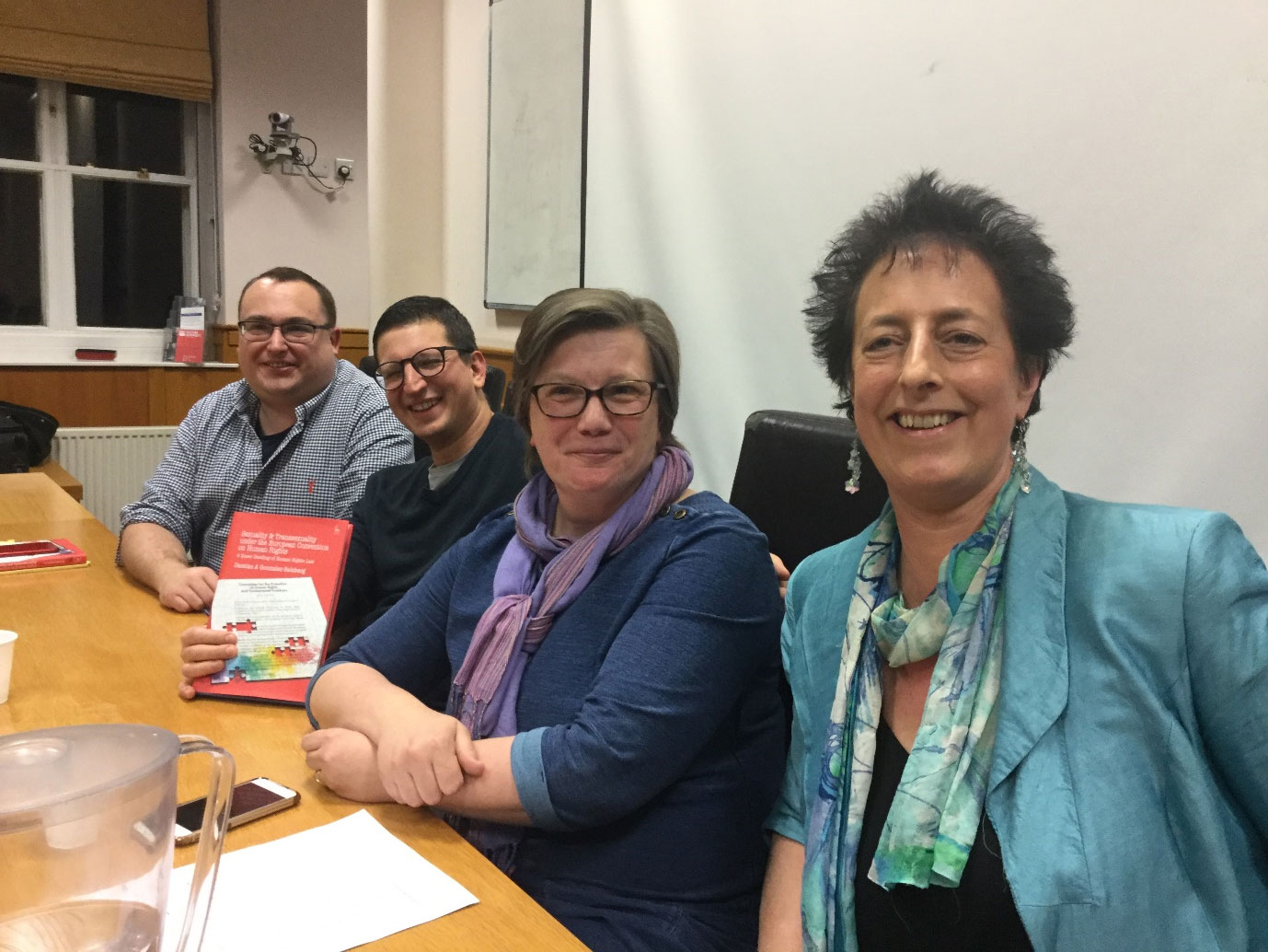 From left to right Prof Chris Ashford (Northumbria University), Dr Damian Gonzalez-Salzberg, Dr Loveday Hodson (University of Leicester) and Prof Surya Monro (University of Huddersfield)