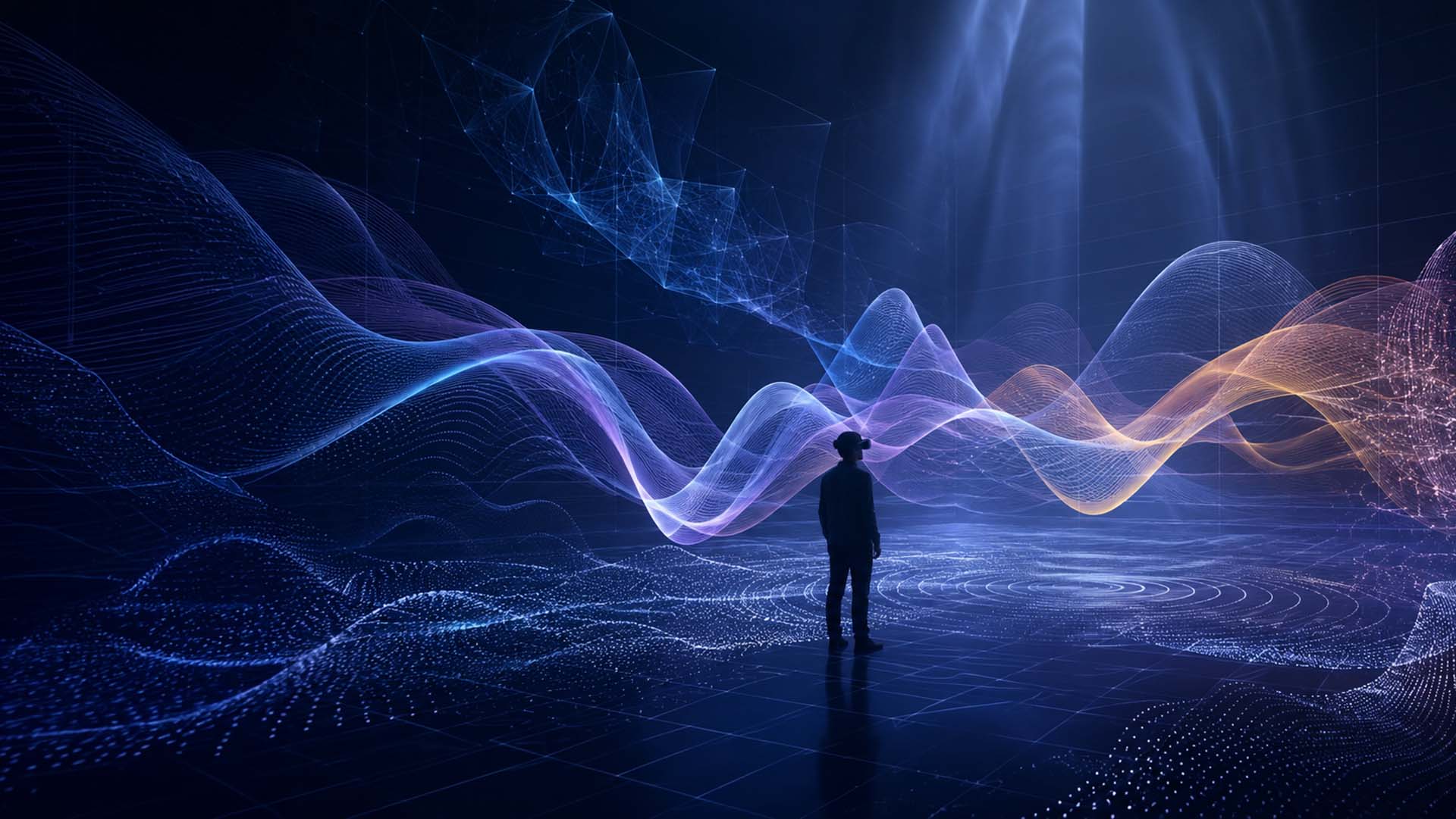 Researcher in a VR studio